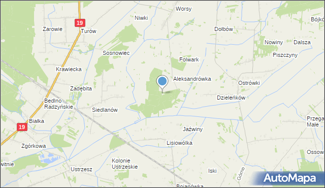 mapa Gajówka Omelno, Gajówka Omelno na mapie Targeo